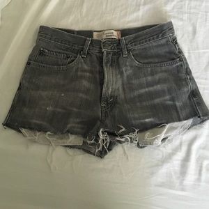 Gray Levi Cut-off Shorts