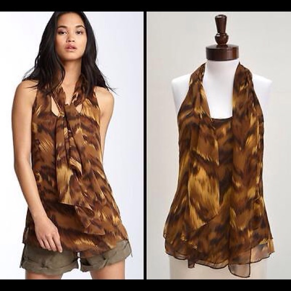 DVF Silk Animal Print Blouse