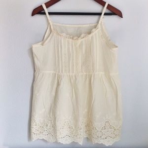 Spaghetti Strap Blouse with Lace Detailing