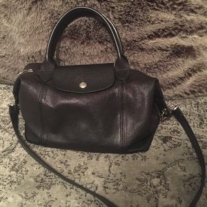 Authentic Longchamp Black Leather Bag