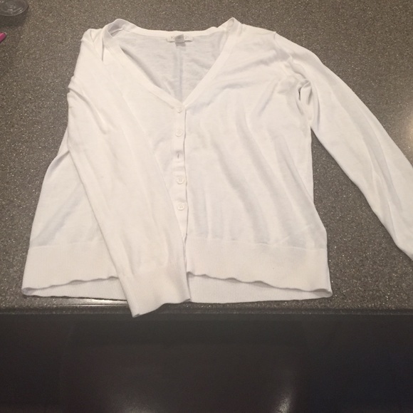 White cardigan