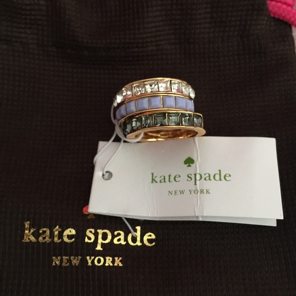 Brand NWT Kate Spade Stackable Ring Set (multi) - Picture 3 of 4