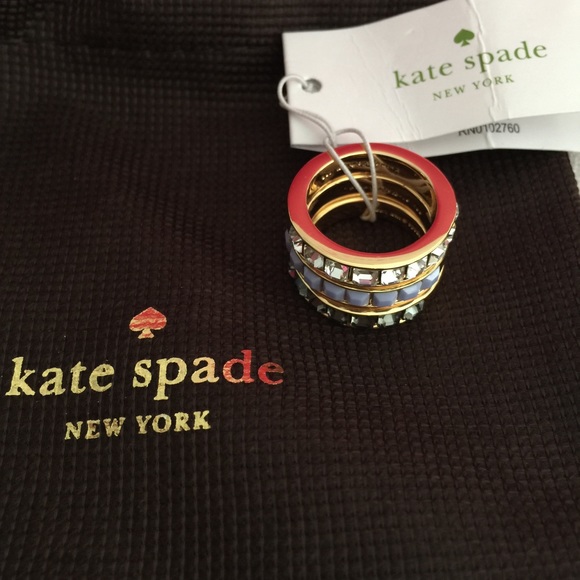 Brand NWT Kate Spade Stackable Ring Set (multi) - Picture 4 of 4