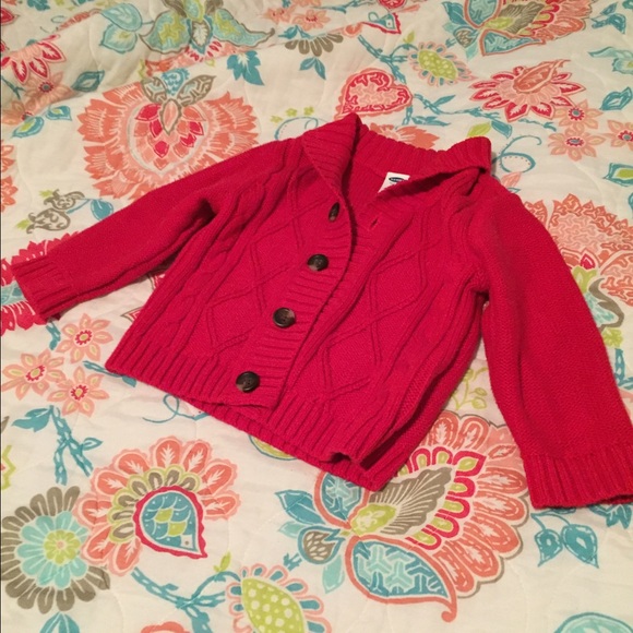 Old navy red cardigan!