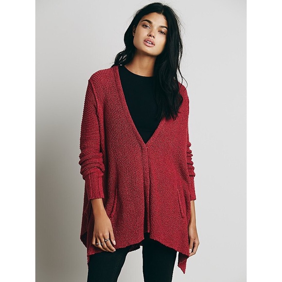 FP SHARK HEM COTTON CARDIGAN