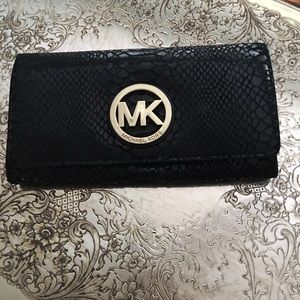 Black snakeskin wallet