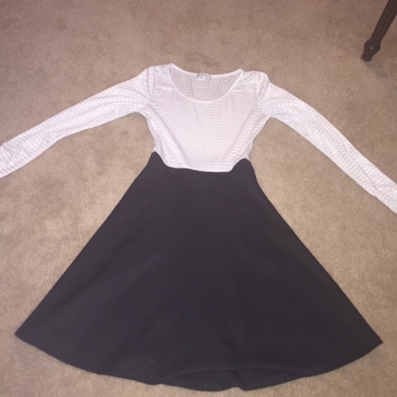 White& black dress