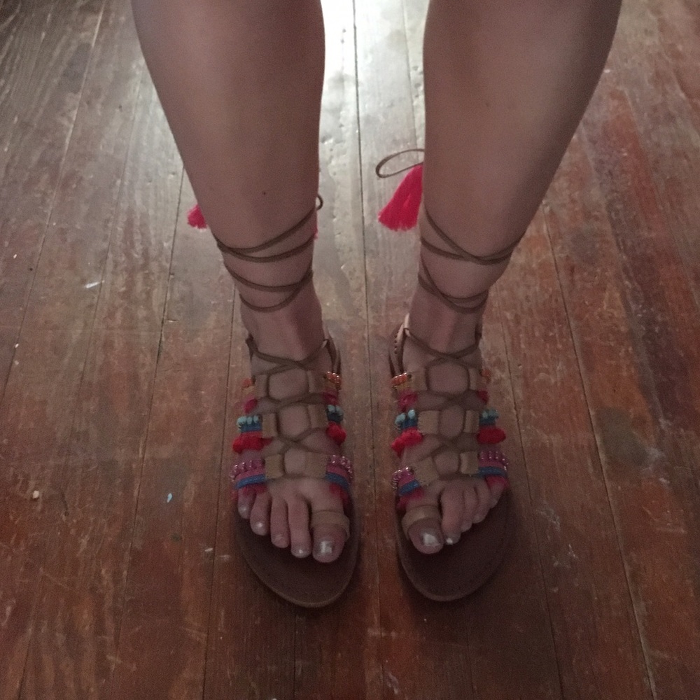 Brand new SCHUTZ lace up gladiator sandals!