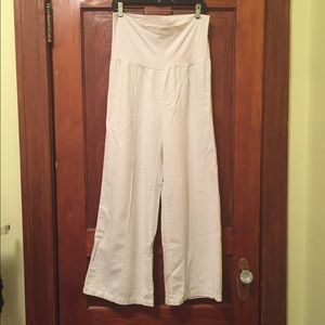 Linen wide leg pants