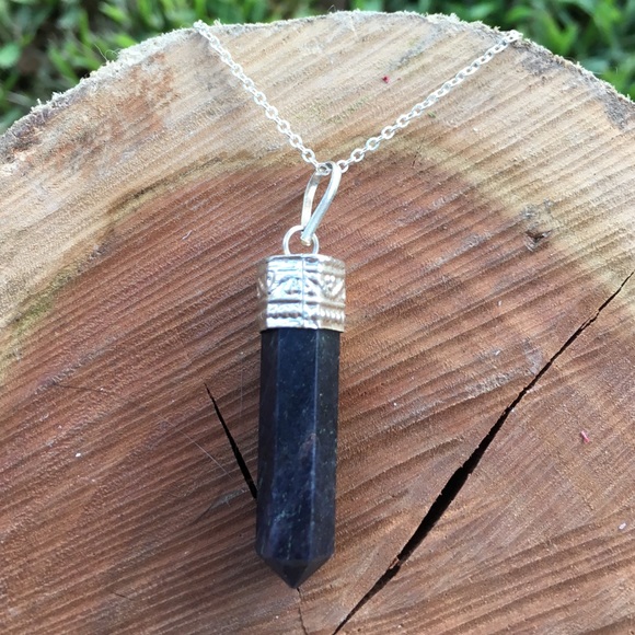 Deep Purple Fluorite Crystal Necklace
