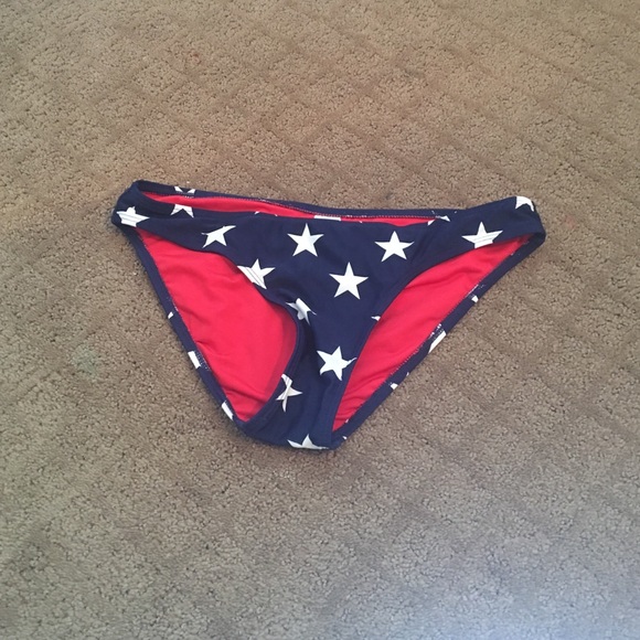 Blue and white star bikini bottoms