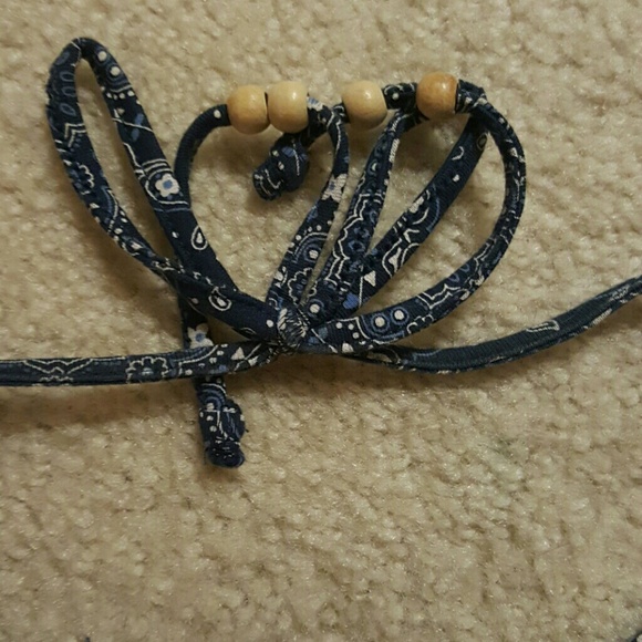 navy blue and white halter top - Picture 2 of 3