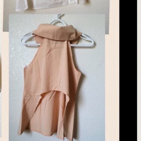 Peach Color Sexy Crop Top - Picture 2 of 4