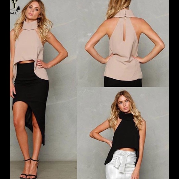 Peach Color Sexy Crop Top - Picture 3 of 4