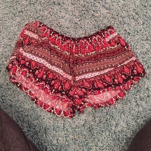 Comfy cute patterned boho shorts