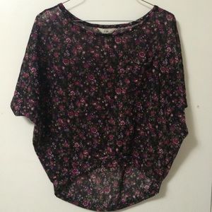 Sheer floral Kirra hipster top