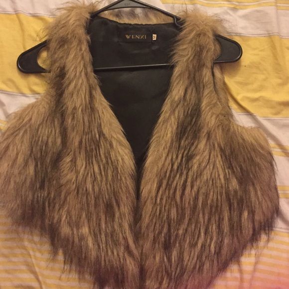 Faux fur vest