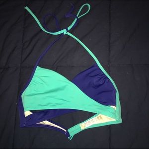 NWOT Victoria's Secret Wrap Bikini Top turquoise