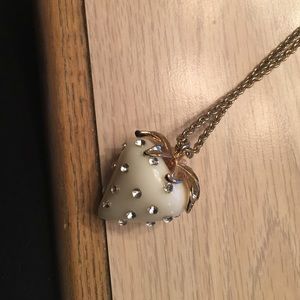 Long white strawberry  with stones