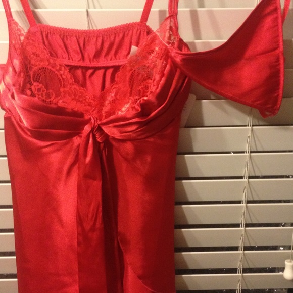 Lingerie red silk made in the USA