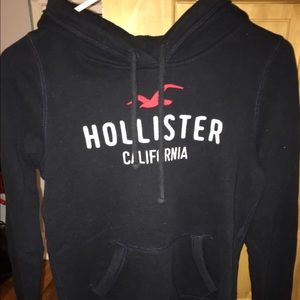Hooded long sleeve sweatshirt.
