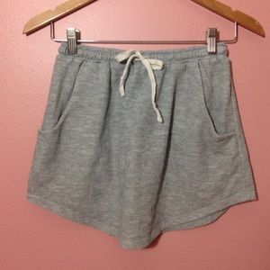 Drawstring Mini Skirt