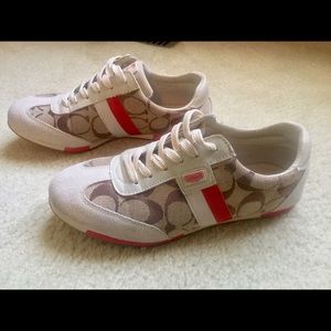 Coach casual sneakers - tan/orange