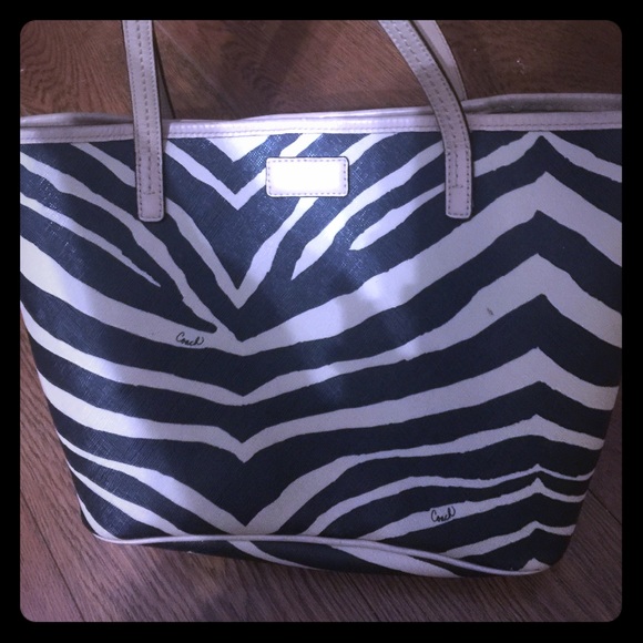 Coach zebra print purse!!!!