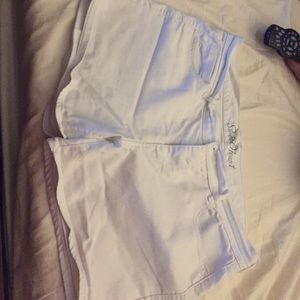 White denim shorts