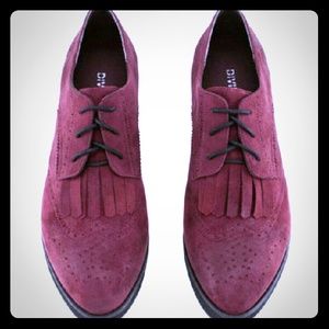 CREEPERS H&M OXBLOOD MAROON COLOR BROGUES PLATFORM