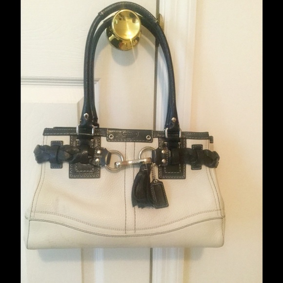 Coach Hampton Braided Belt Leather Carryall