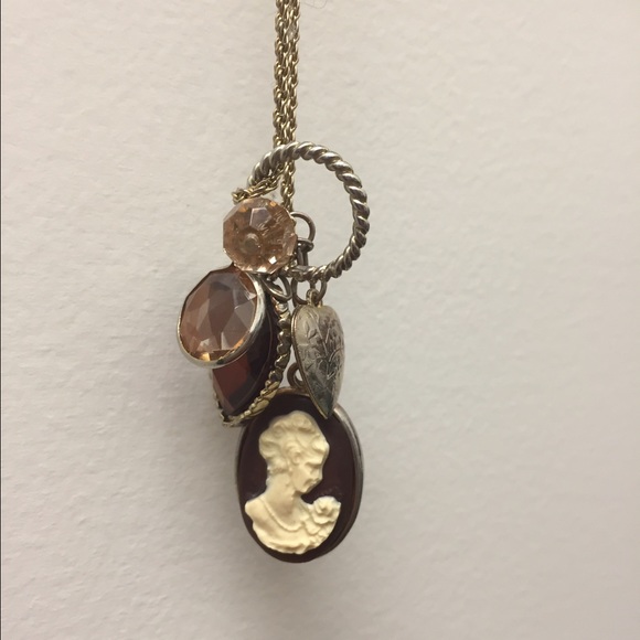 Brown charm necklace
