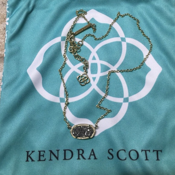 Kendra Scott Elisa necklace in Platinum Drusy