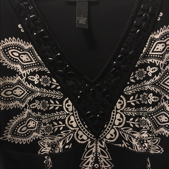 INC International Concepts Tops - INC black and white quarter sleeve dress top!