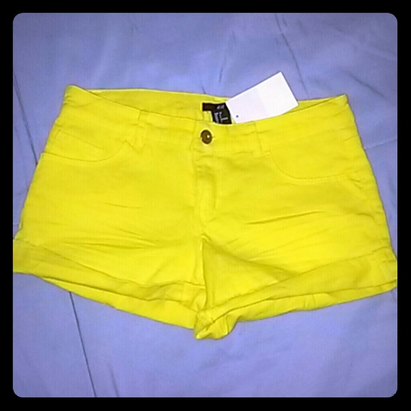 Neon yellow shorts