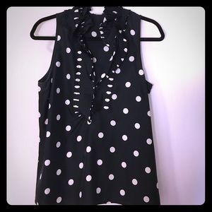 JCREW Sleeveless ruffle collar blouse Size 8