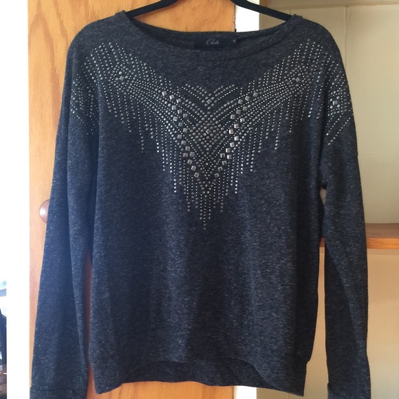Studded crew neck