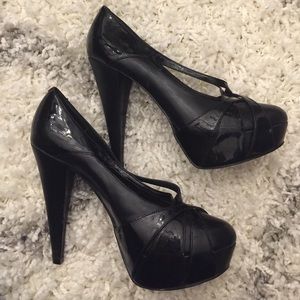 Steve Madden black stilettos.