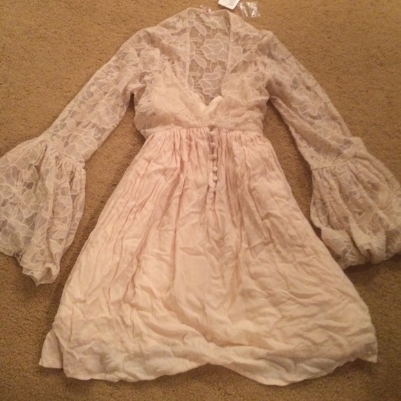 NEW Free People Ivory Small Bohemian Dress