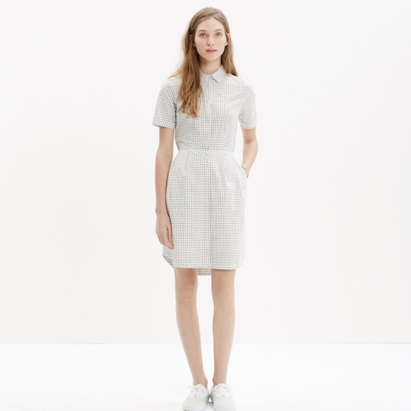Madewell Dresses & Skirts - Madewell Open-Back Shirtdress in Grid Print