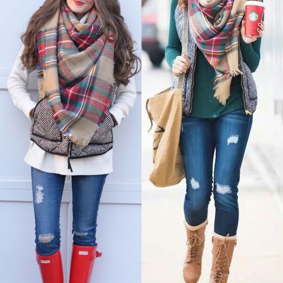 Tartan Plaid Blanket Scarf - LAST ONE! - Picture 4 of 4