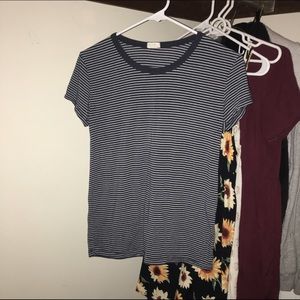 NWOT Brandy Melville John Gault Navy and white tee