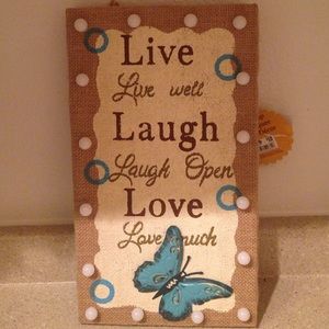 Live laugh love light up wall art