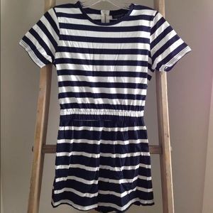 Topshop Navy White Striped Romper 2 XS