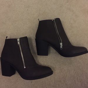 dark brown h&m booties