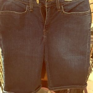 Levi knee length jean shorts