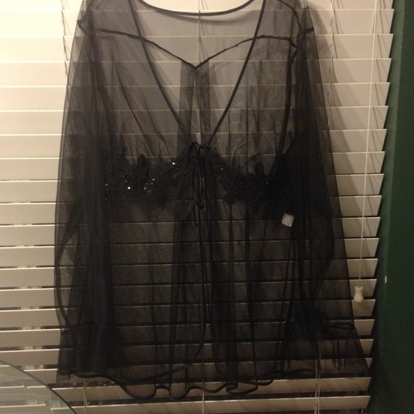 Black sheer cover up bell selves