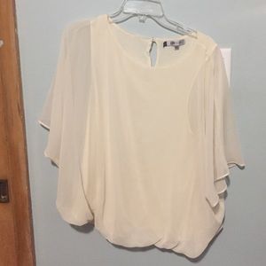 Cream sheer shirt