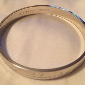 You And Me bangle by Kate Spade- silver