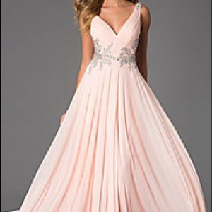 Jovani 99401 dress. Vneck with Swarovski Crystals